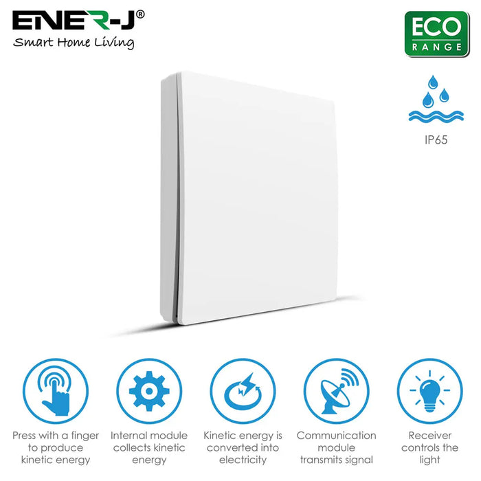 Kinetic Wireless Light Switch – 1 Gang IP67 ECO Range, WS1050X