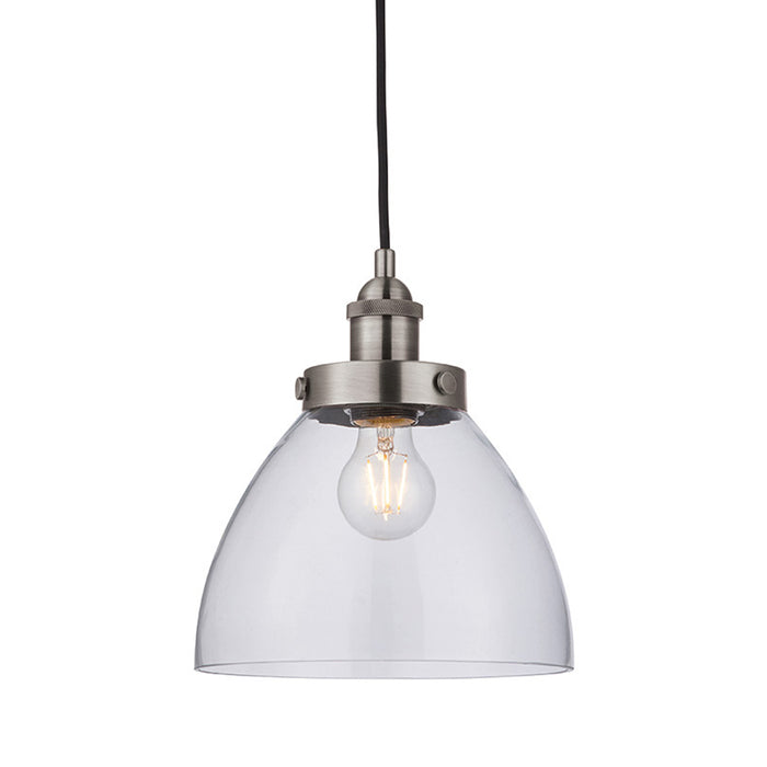 Endon Lighting Brushed Silver Hansen 1lt Linear Pendant 91738