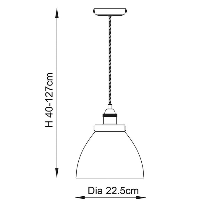 Endon Lighting Brushed Silver Hansen 1lt Linear Pendant 91738