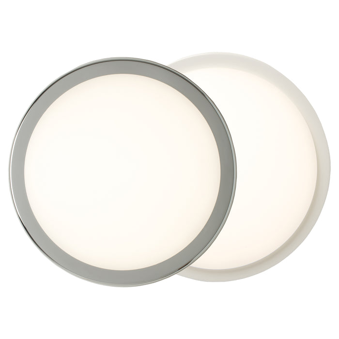 Luceco EBH22SCC Eco White/Chrome IP54 14W 1300lm Colour Changing 220mm LED Indoor Bulkhead