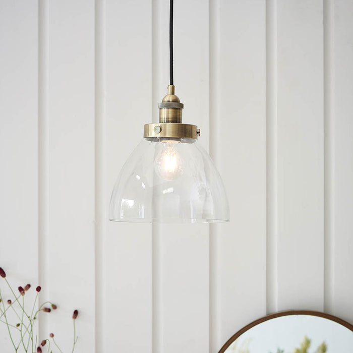 Endon Lighting Antique Brass Hansen 1lt Linear Pendant 98114