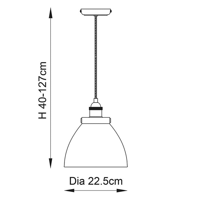 Endon Lighting Antique Brass Hansen 1lt Linear Pendant 98114