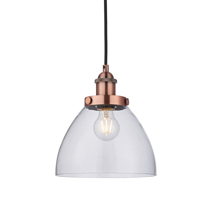 Endon Lighting Aged Copper Hansen 1lt Linear Pendant 76332