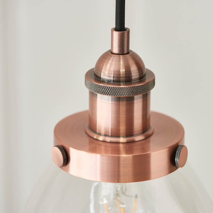 Endon Lighting Aged Copper Hansen 1lt Linear Pendant 76332