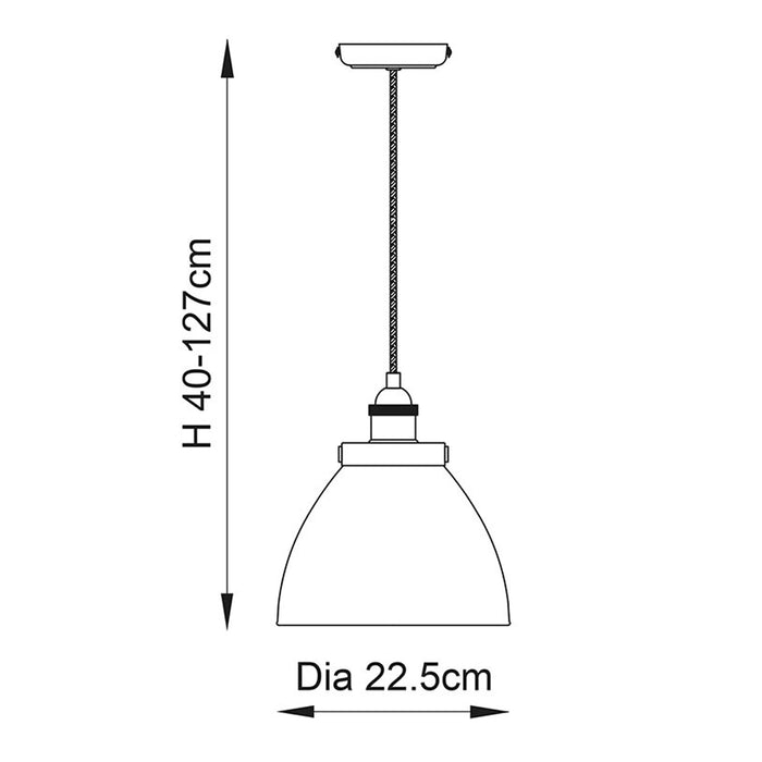 Endon Lighting Aged Copper Hansen 1lt Linear Pendant 76332