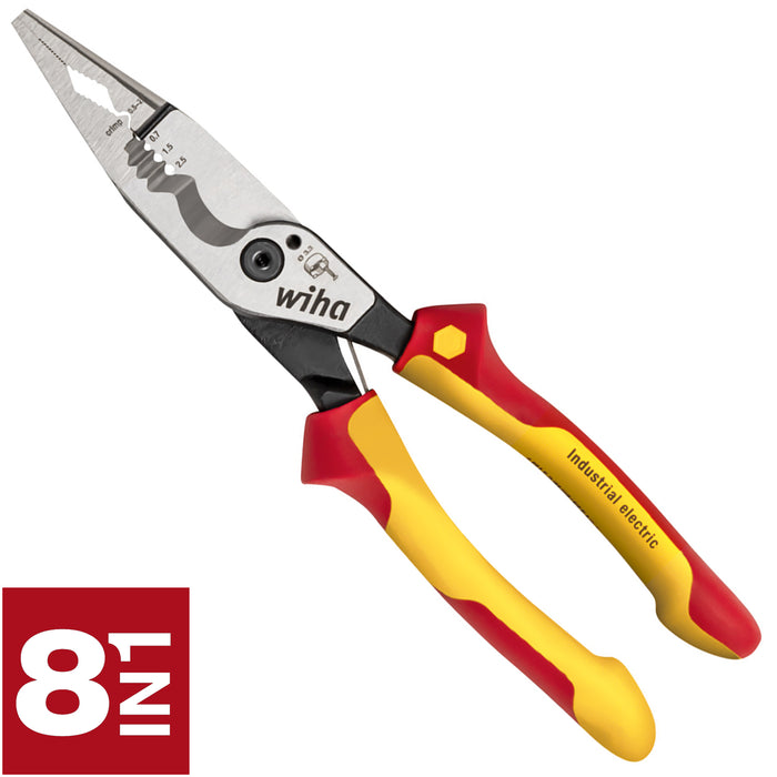 Wiha 45705 VDE Insulated Multi-Function Installation Pliers 8 in 1 225mm Pliers