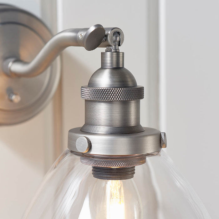 Endon Lighting Brushed Silver Hansen Wall Light 91739