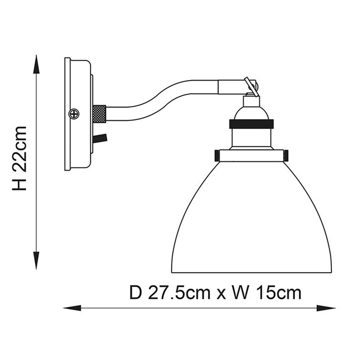Endon Lighting Brushed Silver Hansen Wall Light 91739