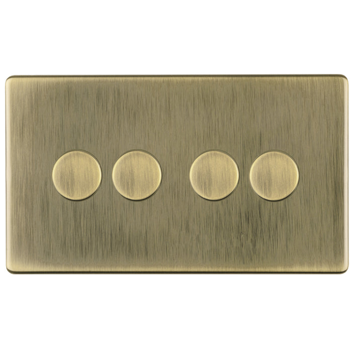 Antique Brass Screwless Switches and Sockets Flat Concealed Plate