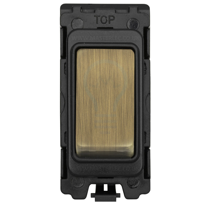 Antique Brass Screwless Custom Grid Plate Switch Components GCAB Full Range