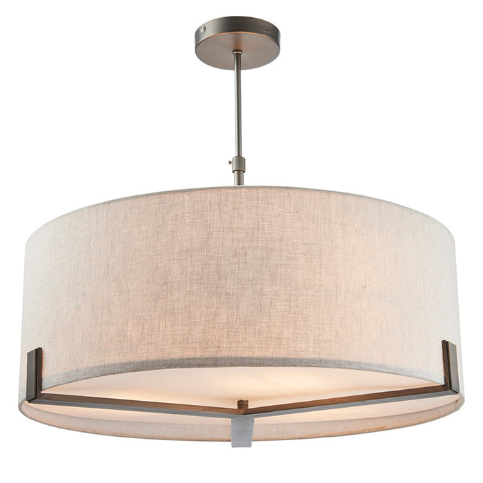 Endon Lighting Bronze Natural Hayfield 3lt Pendant 72635