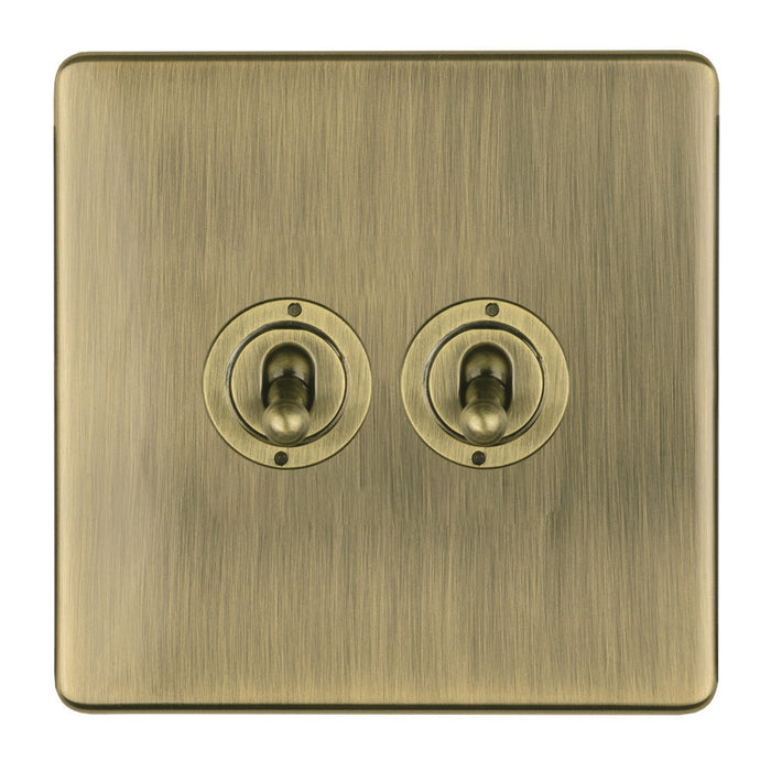 Antique Brass Screwless Switches and Sockets Flat Concealed Plate