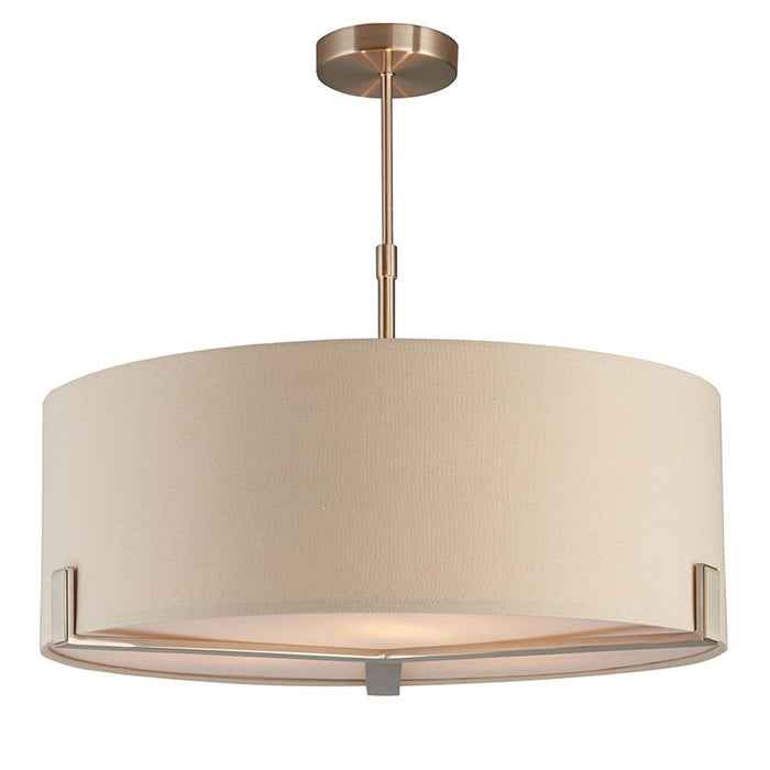 Endon Lighting Satin Nickel Slate Grey Hayfield 3lt Pendant 95834