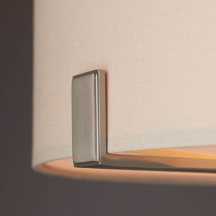 Endon Lighting Satin Nickel Slate Grey Hayfield 3lt Pendant 95834