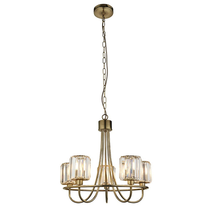 Endon Lighting Antique Brass Berenice 5 Light Pendant 107802