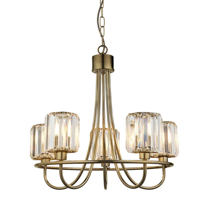 Endon Lighting Antique Brass Berenice 5 Light Pendant 107802