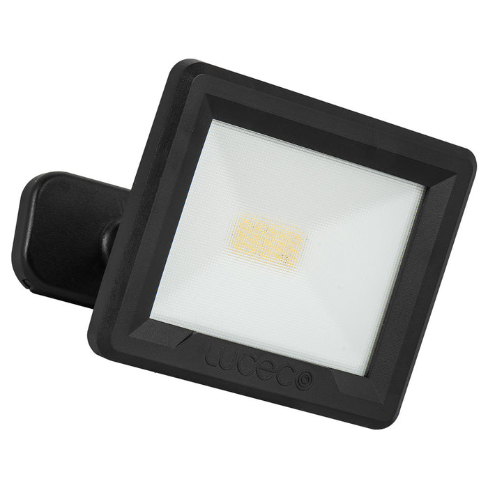 Luceco 10-Watt Essence Security Floodlight with Ball Joint EFLD10B40-06 4000K IP65 Black