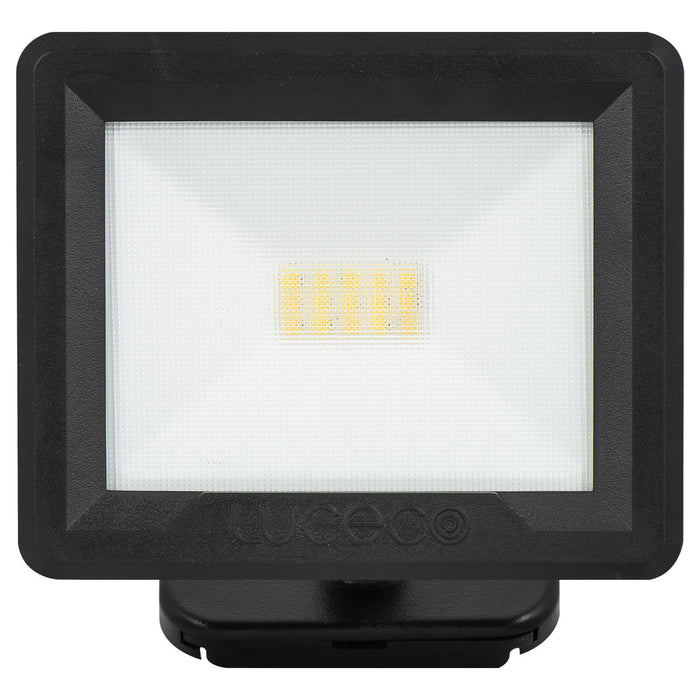 Luceco 10-Watt Essence Security Floodlight with Ball Joint EFLD10B40-06 4000K IP65 Black