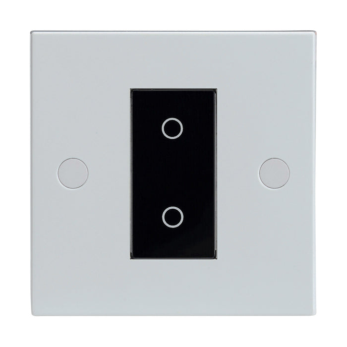 White 1 Gang Single Secondary Touch Dimmer Switch Black Insert