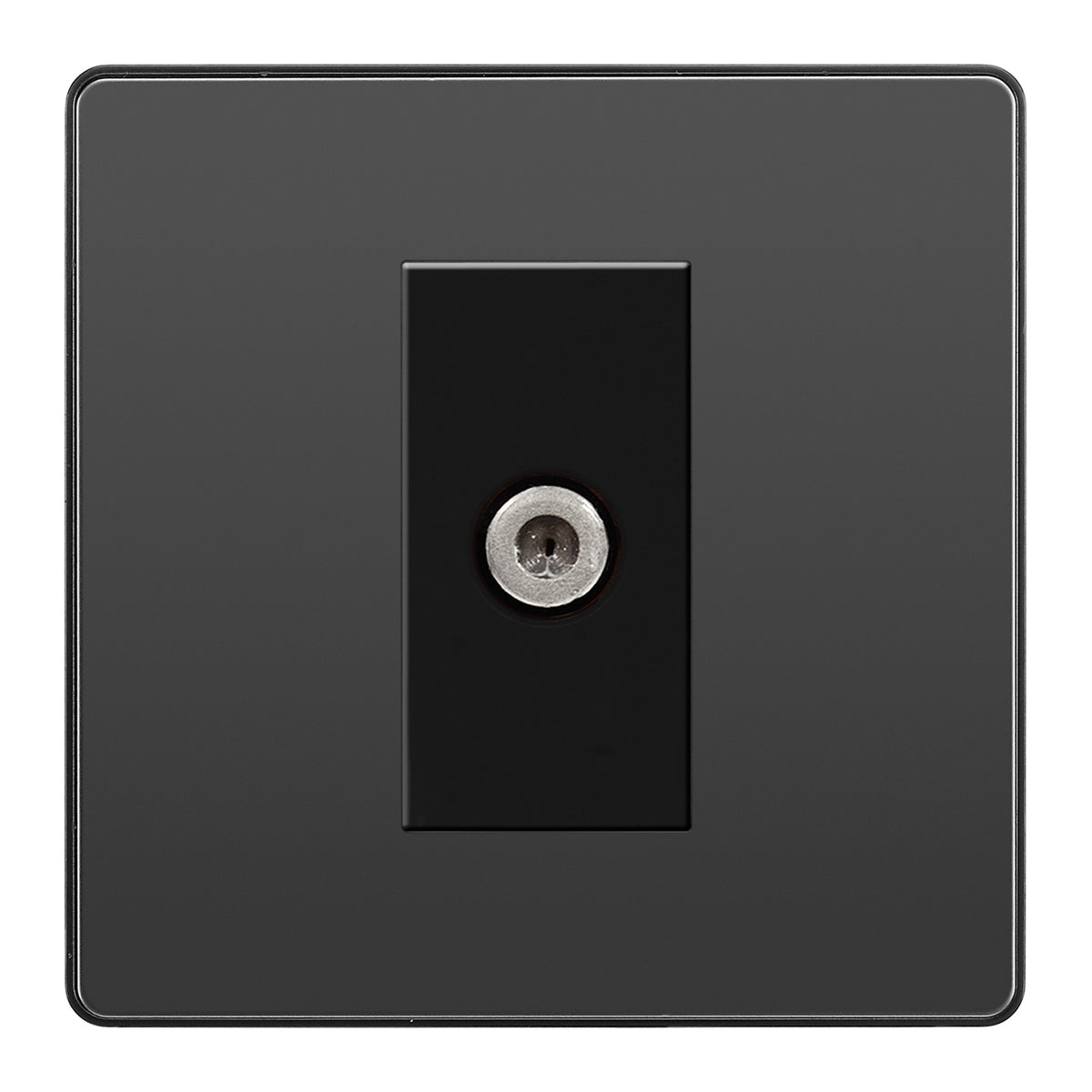 BG Evolve Black Chrome 1 Gang Satellite Sky Socket Black Inserts PCDBC ...