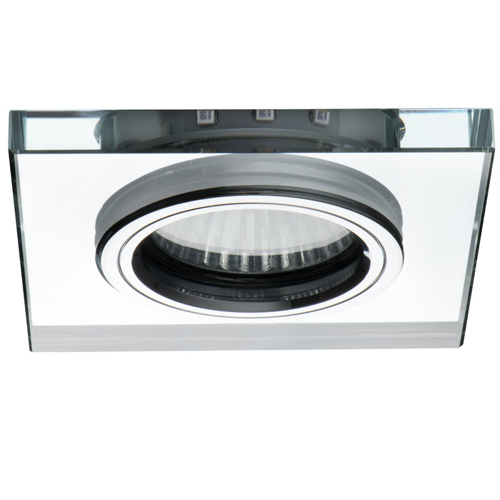 Kanlux SOREN L-SR WW Square Glass Ceiling Spotlight LED 2 Tone GU10 Warm White