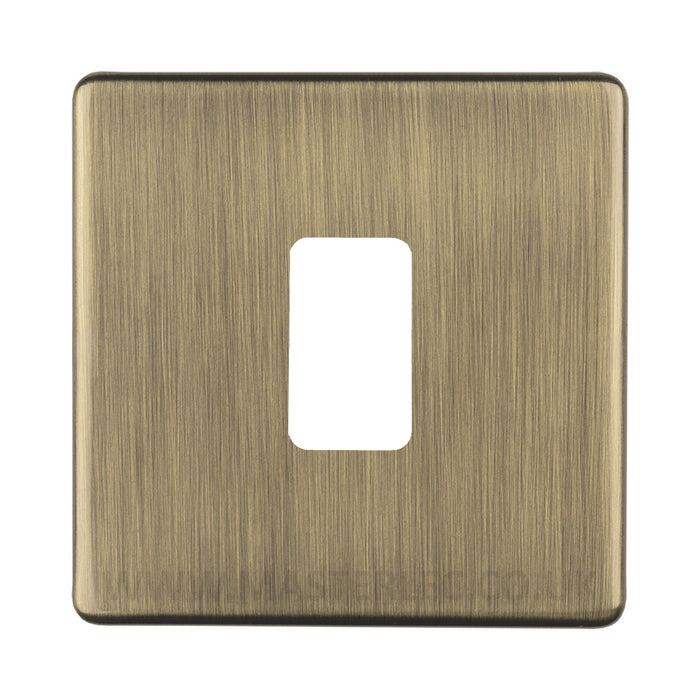 Antique Brass Screwless Custom Grid Plate Switch Components GCAB Full Range