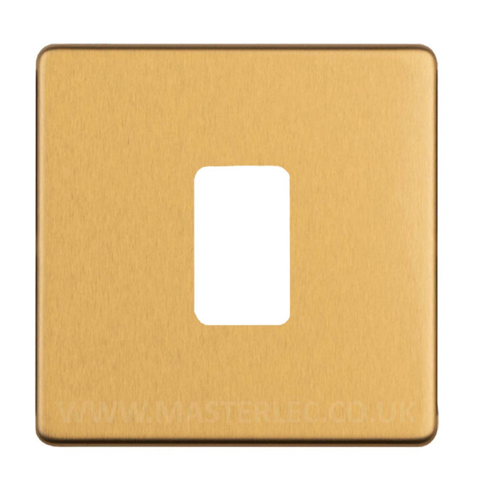 Antique Gold Screwless Custom Grid Plate Switch Components Satin Brass GCAG Full Range