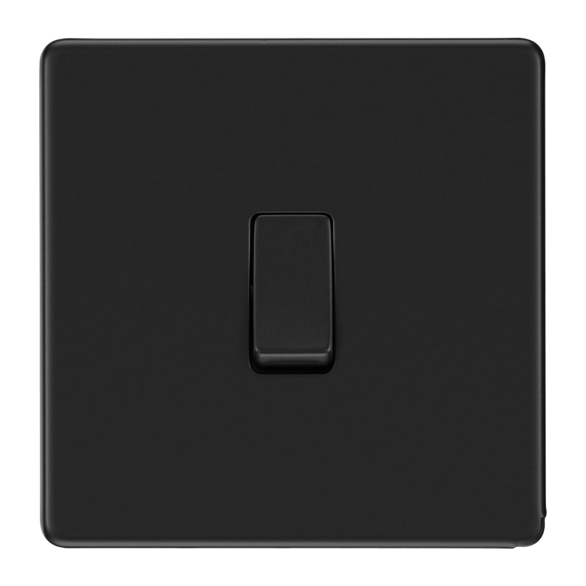 BG Nexus Flatplate Screwless Matt Black Intermediate Light Switch FFB1 ...