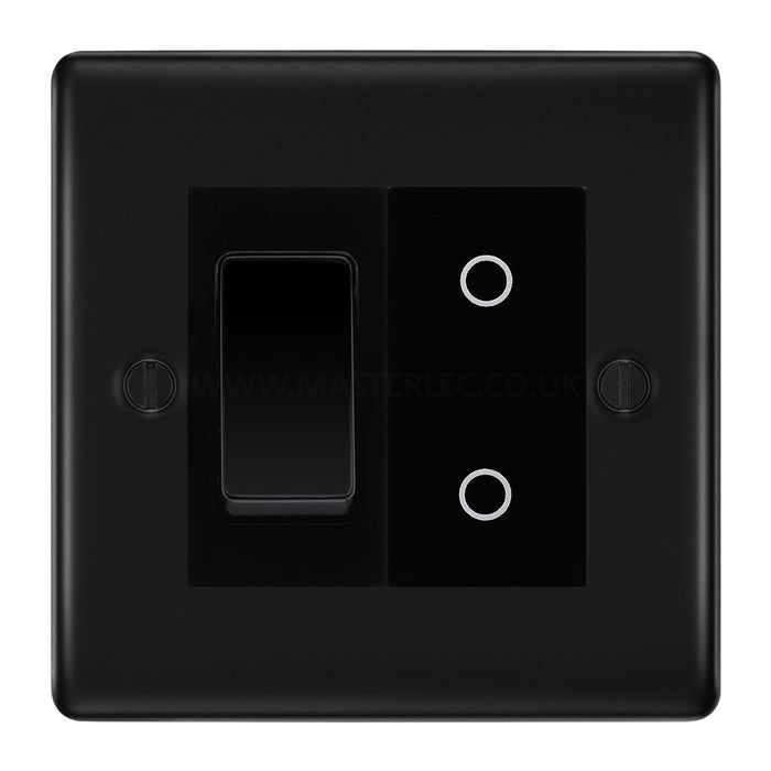 BG Nexus Matt Black 2G Custom Switch 1x 2 Way Switch 1x Secondary Touch Dimmer