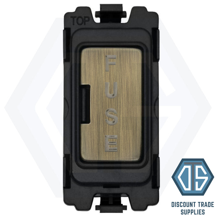 Antique Brass Grid Fuse Holder Module GABFUSE