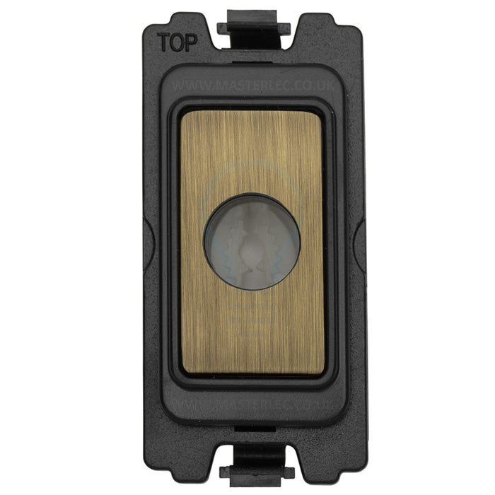 Antique Brass Screwless Custom Grid Plate Switch Components GCAB Full Range