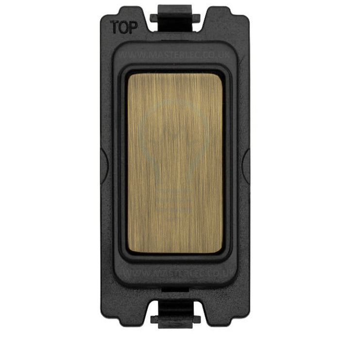 Antique Brass Screwless Custom Grid Plate Switch Components GCAB Full Range