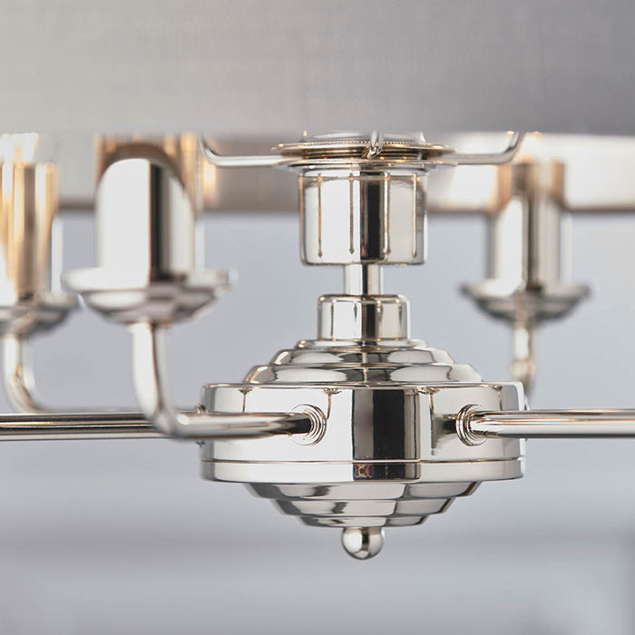 Endon Lighting Bright Nickel Vintage Highclere 6lt Pendant 94373