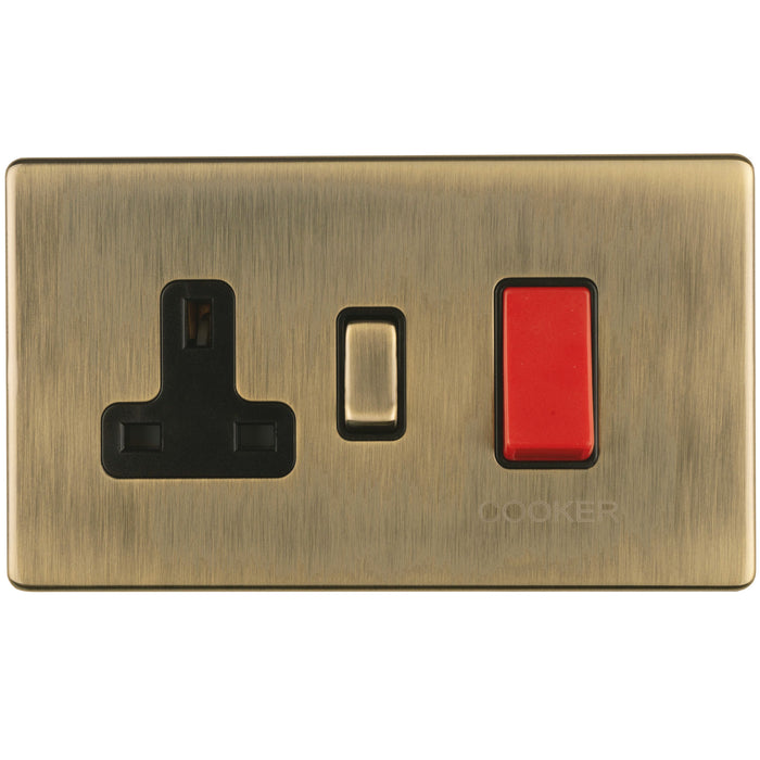 Antique Brass Screwless Switches and Sockets Flat Concealed Plate