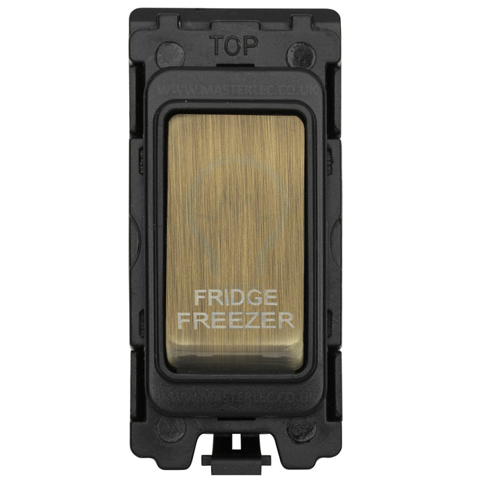 Antique Brass Screwless Custom Grid Plate Switch Components GCAB Full Range