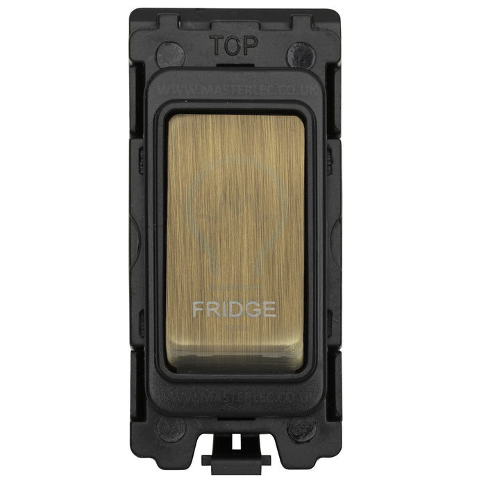 Antique Brass Screwless Custom Grid Plate Switch Components GCAB Full Range