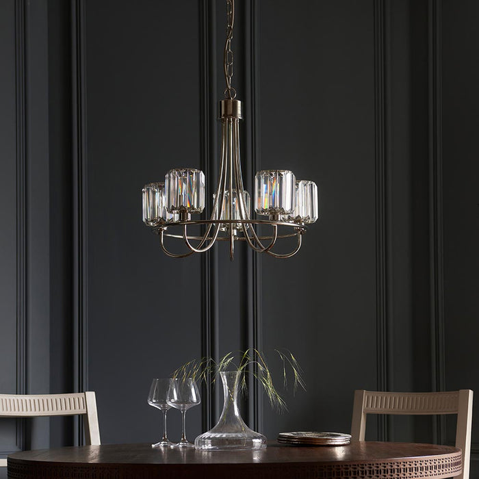 Endon Lighting Bright Nickel Berenice 5 Light Pendant 104108