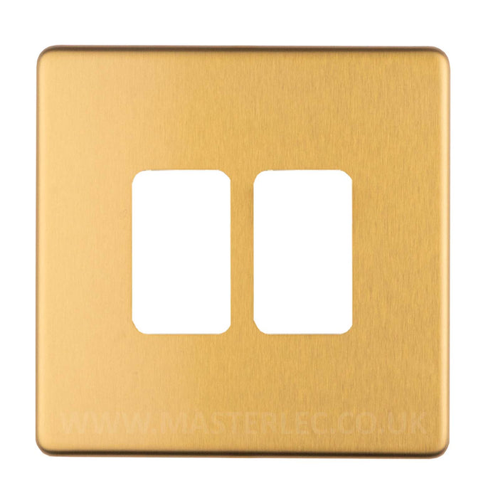 Antique Gold Screwless Custom Grid Plate Switch Components Satin Brass GCAG Full Range