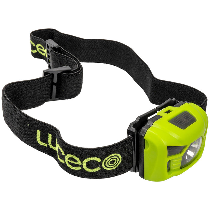 Luceco LED Head Torch 3W 150lM 6500k Switch or PIR Motion IP20 LILH15P65 USB