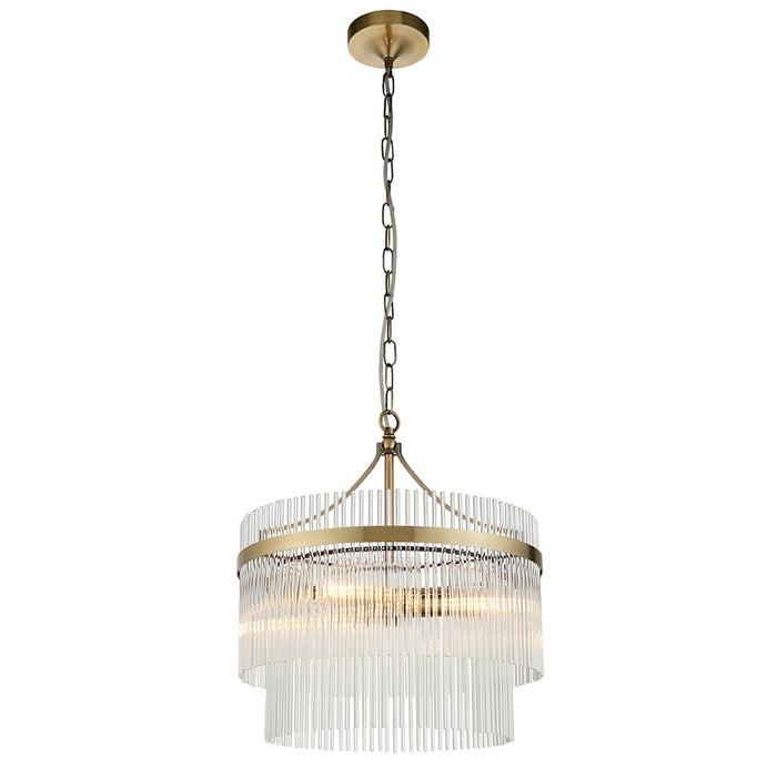 Endon Lighting Antique Brass Marietta 3lt Pendant 99167
