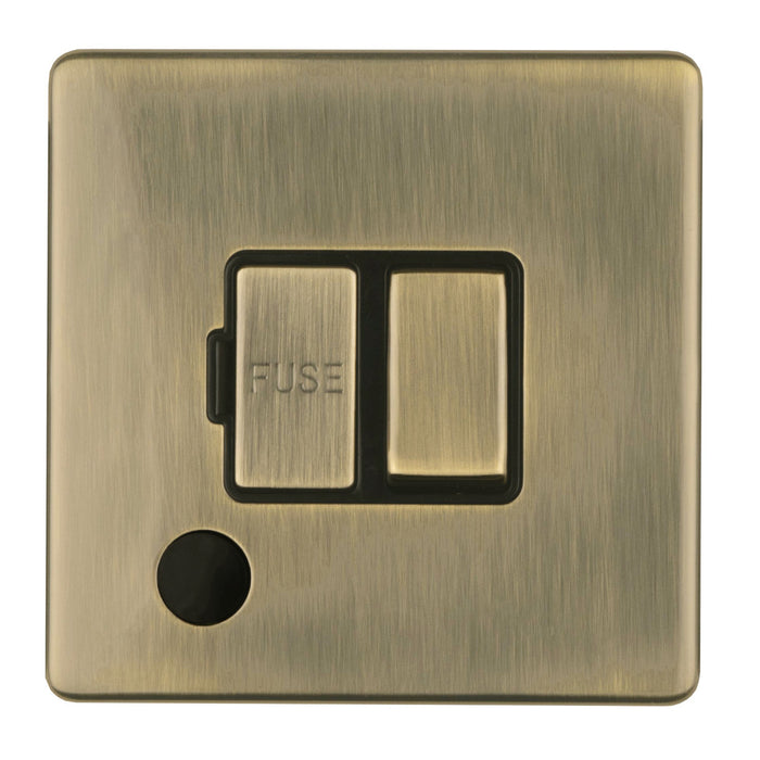 Antique Brass Screwless Switches and Sockets Flat Concealed Plate