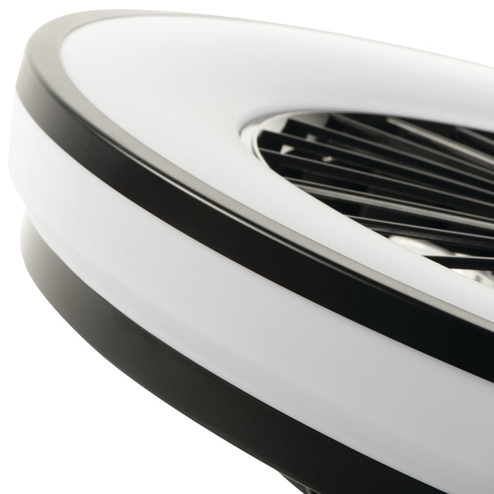 Kanlux 38033 PLAVE LED CCT Ceiling Mounted Lighting Fixture with Fan Black White