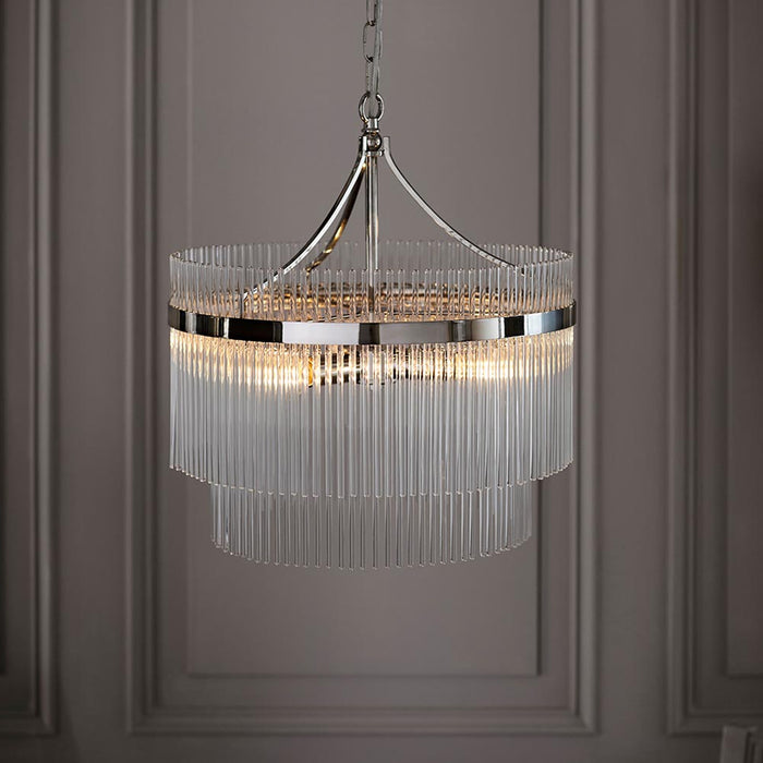 Endon Lighting Bright Nickel Marietta 5lt Pendant 104112