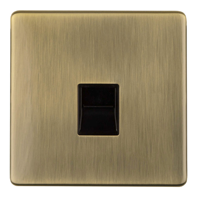 Antique Brass Screwless Switches and Sockets Flat Concealed Plate