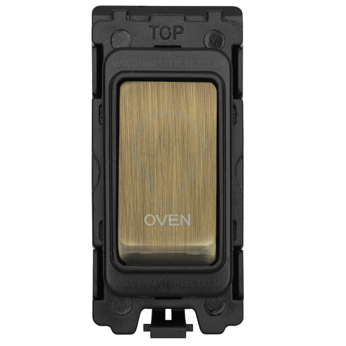 Antique Brass Screwless Custom Grid Plate Switch Components GCAB Full Range