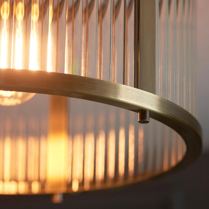 Endon Lighting Antique Brass Ridgeton Flush 106265