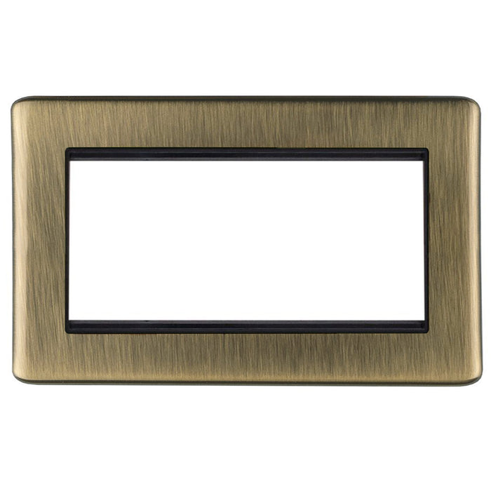 Antique Brass Screwless Switches and Sockets Flat Concealed Plate