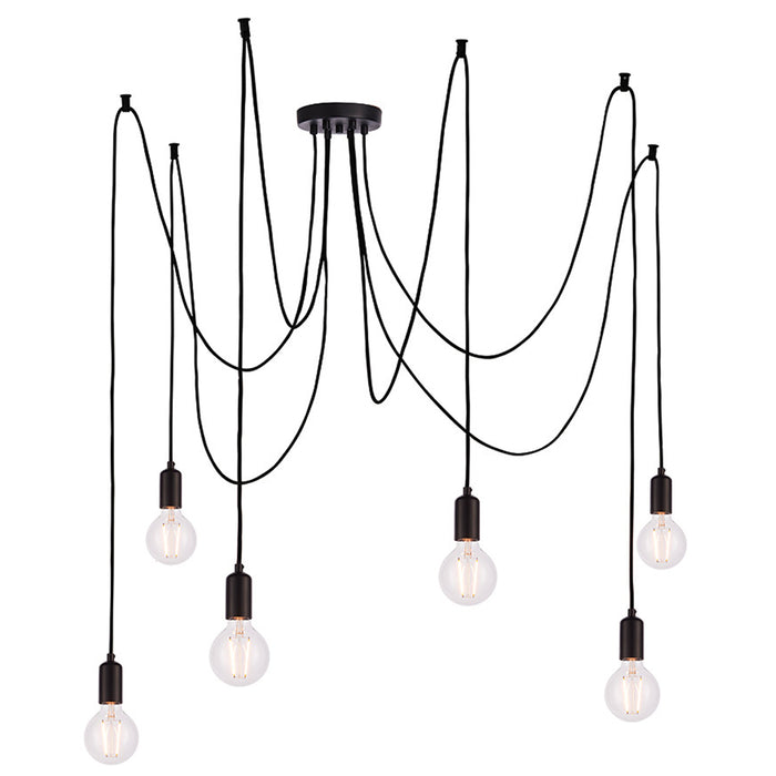 Endon Lighting Black Studio 6lt Pendant 76583