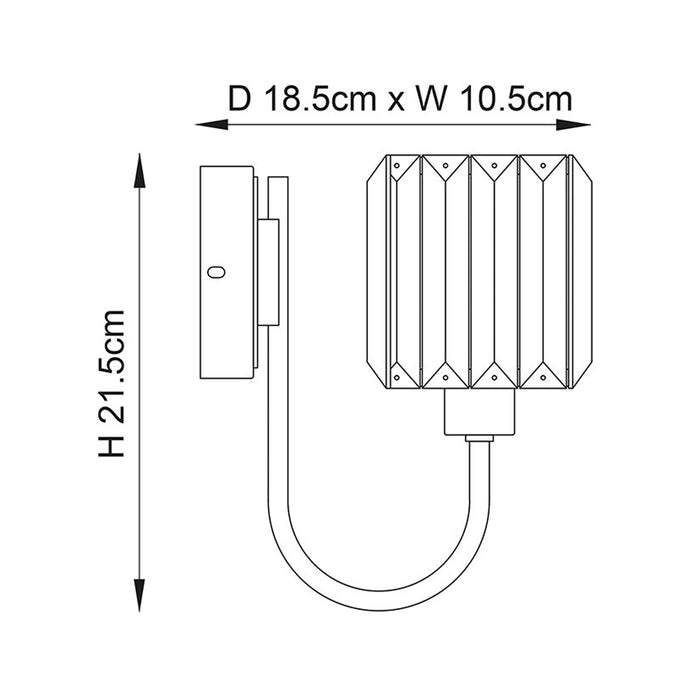 Endon Lighting Antique Brass Berenice Wall Light 107803