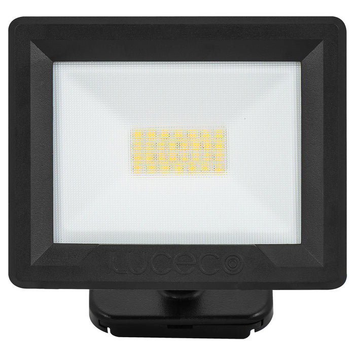 Luceco 20-Watt Essence Security Floodlight with Ball Joint EFLD20B40-06 4000K IP65 Black